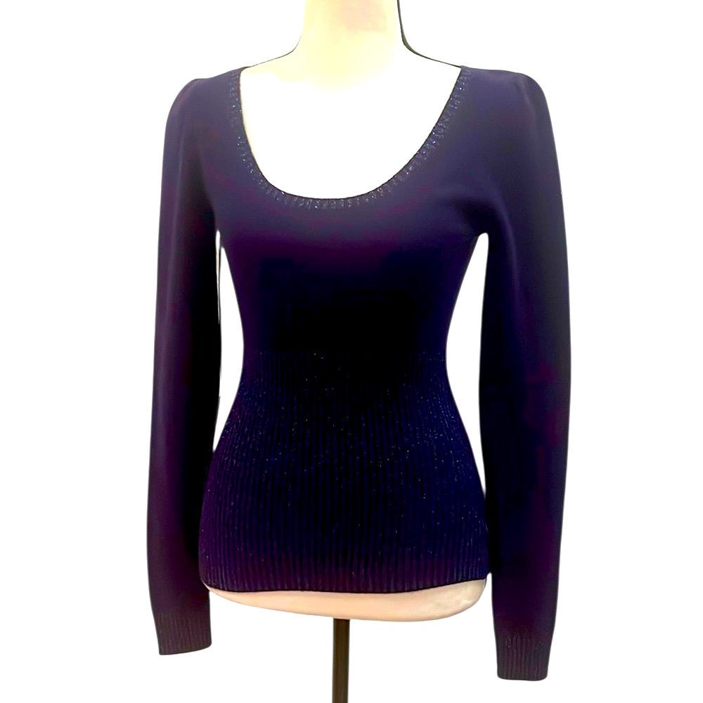 Bebe Purple Cashmere Sweater - Picture 3 of 14